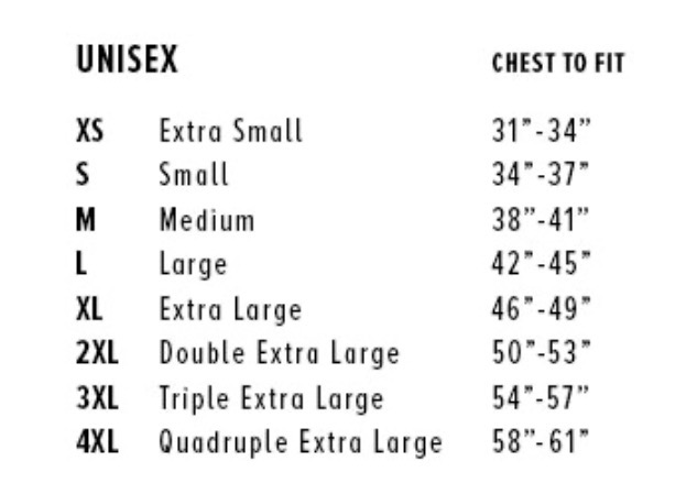 LBK Size Chart